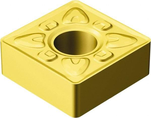 Sandvik Coromant - SNMG432 XMR Grade GC30 Carbide Turning Insert - TiCN/Al2O3/TiN Finish, 90° Square, 1/2" Inscr Circle, 3/16" Thick, 1/32" Corner Radius - Americas Industrial Supply
