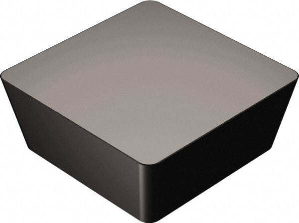 Sandvik Coromant - SPG432 Grade 650 Ceramic Turning Insert - TiN Finish, 90° Square, 1/2" Inscr Circle, 3/16" Thick, 1/32" Corner Radius - Americas Industrial Supply