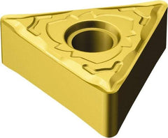 Sandvik Coromant - TNMG331 SF Grade S05F Carbide Turning Insert - TiCN/Al2O3/TiN Finish, 60° Triangle, 3/8" Inscr Circle, 3/16" Thick, 1/64" Corner Radius - Americas Industrial Supply