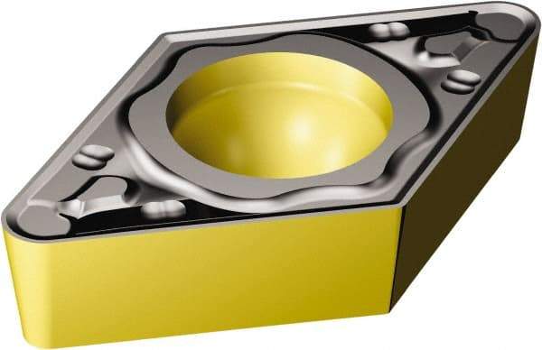 Sandvik Coromant - DCMT32.52 KR Grade 3225 Carbide Turning Insert - TiCN/AI2O3/TiN Finish, 55° Diamond, 3/8" Inscr Circle, 5/32" Thick, 1/32" Corner Radius - Americas Industrial Supply