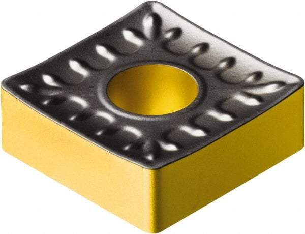 Sandvik Coromant - SNMM434 QR Grade 4335 Carbide Turning Insert - TiCN/AI2O3/TiN Finish, 90° Square, 1/2" Inscr Circle, 3/16" Thick, 1/16" Corner Radius - Americas Industrial Supply