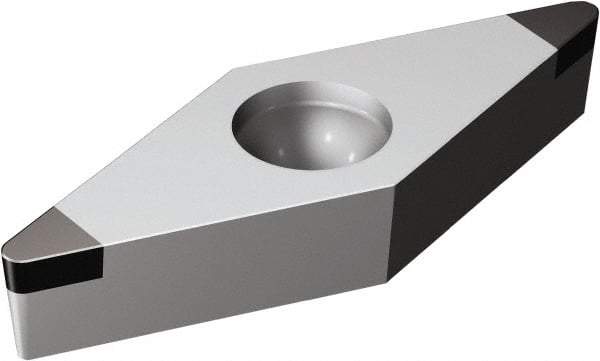 Sandvik Coromant - VBGW331 Grade 7025 CBN Turning Insert - Uncoated, 35° Diamond, 3/8" Inscr Circle, 3/16" Thick, 1/64" Corner Radius - Americas Industrial Supply