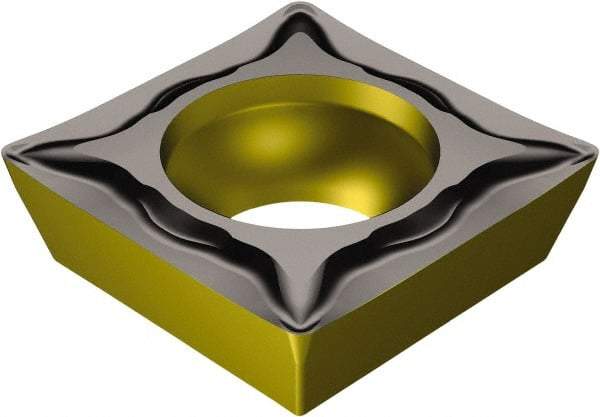 Sandvik Coromant - SPMT432 UM Grade 1515 Carbide Turning Insert - TiCN/Al2O3/TiN Finish, 90° Square, 1/2" Inscr Circle, 3/16" Thick, 1/32" Corner Radius - Americas Industrial Supply