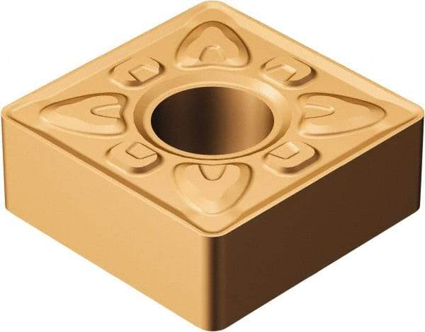 Sandvik Coromant - SNMG432 XMR Grade GC15 Carbide Turning Insert - TiAlN/AlCr2O3 Finish, 90° Square, 1/2" Inscr Circle, 3/16" Thick, 1/32" Corner Radius - Americas Industrial Supply