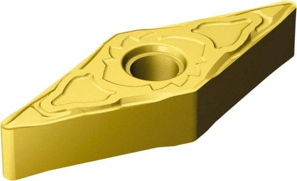Sandvik Coromant - VNMG333 SF Grade S05F Carbide Turning Insert - TiCN/Al2O3/TiN Finish, 35° Diamond, 3/8" Inscr Circle, 3/16" Thick, 3/64" Corner Radius - Americas Industrial Supply