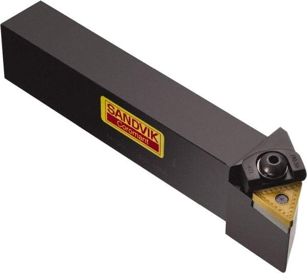 Sandvik Coromant - MTGNR/L, Left Hand Cut, -1° Lead Angle, 32mm Shank Height x 32mm Shank Width, Negative Rake Indexable Turning Toolholder - 170mm OAL, TNMG 22 04 08, TNMG 432 Insert Compatibility, Series T-Max P - Americas Industrial Supply