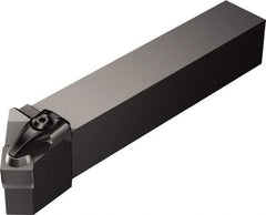 Sandvik Coromant - CSSNR/L, Right Hand Cut, 45° Lead Angle, 25mm Shank Height x 25mm Shank Width, Negative Rake Indexable Turning Toolholder - 158.32mm OAL, SNGN 12 07 08, SNG 452 Insert Compatibility, Series T-Max - Americas Industrial Supply