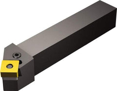 Sandvik Coromant - PSSNR/L, Left Hand Cut, 45° Lead Angle, 40mm Shank Height x 40mm Shank Width, Negative Rake Indexable Turning Toolholder - 265.99mm OAL, SNMG 25 07 24, SNMG 856 Insert Compatibility, Series T-Max P - Americas Industrial Supply