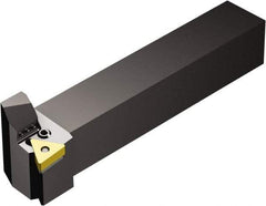 Sandvik Coromant - PTGNR/L..HP, Left Hand Cut, -1° Lead Angle, 25mm Shank Height x 25mm Shank Width, Negative Rake Indexable Turning Toolholder - 150mm OAL, TNMG 16 04 08, TNMG 332 Insert Compatibility, Series T-Max P - Americas Industrial Supply