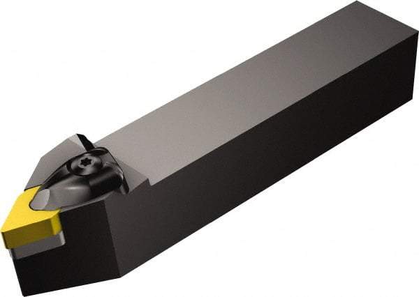 Sandvik Coromant - DDNNN, Neutral Cut, 27.5° Lead Angle, 25mm Shank Height x 25mm Shank Width, Negative Rake Indexable Turning Toolholder - 150mm OAL, DNMG 11 04 08, DNMG 332 Insert Compatibility, Series T-Max P - Americas Industrial Supply