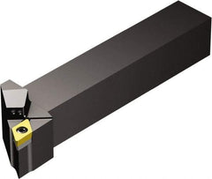 Sandvik Coromant - SDJCR/L..HP, Left Hand Cut, -3° Lead Angle, 16mm Shank Height x 16mm Shank Width, Neutral Rake Indexable Turning Toolholder - 100mm OAL, DCMT 11 T3 08, DCMT 3(2.5)2 Insert Compatibility, Series CoroTurn 107 - Americas Industrial Supply
