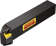 Sandvik Coromant - CTGPR/L, Right Hand Cut, -1° Lead Angle, 10mm Shank Height x 10mm Shank Width, Positive Rake Indexable Turning Toolholder - 70mm OAL, TPMR 09 02 04, TPMR 1.8(1.5)1 Insert Compatibility, Series T-Max S - Americas Industrial Supply