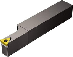 Sandvik Coromant - STFC, Right Hand Cut, 0° Lead Angle, 20mm Shank Height x 20mm Shank Width, Neutral Rake Indexable Turning Toolholder - 125mm OAL, TCMT 11 02 04 Insert Compatibility, Series CoroTurn 107 - Americas Industrial Supply