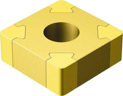 Sandvik Coromant - SNGA432 Grade 7015 CBN Turning Insert - TiN Finish, 90° Square, 1/2" Inscr Circle, 3/16" Thick, 1/32" Corner Radius - Americas Industrial Supply