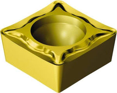 Sandvik Coromant - SCMT432 UM Grade 2025 Carbide Turning Insert - TiCN/Al2O3/TiN Finish, 90° Square, 1/2" Inscr Circle, 3/16" Thick, 1/32" Corner Radius - Americas Industrial Supply