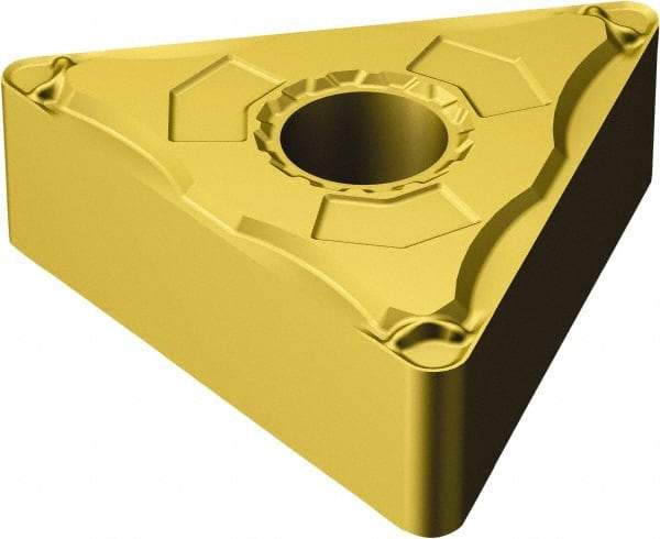Sandvik Coromant - TNMG331 LC Grade 1525 Cermet Turning Insert - TiCN/TiN Finish, 60° Triangle, 3/8" Inscr Circle, 3/16" Thick, 1/64" Corner Radius - Americas Industrial Supply