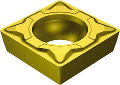 Sandvik Coromant - SCMT32.52 MF Grade 2025 Carbide Turning Insert - TiCN/Al2O3/TiN Finish, 90° Square, 3/8" Inscr Circle, 5/32" Thick, 1/32" Corner Radius - Americas Industrial Supply