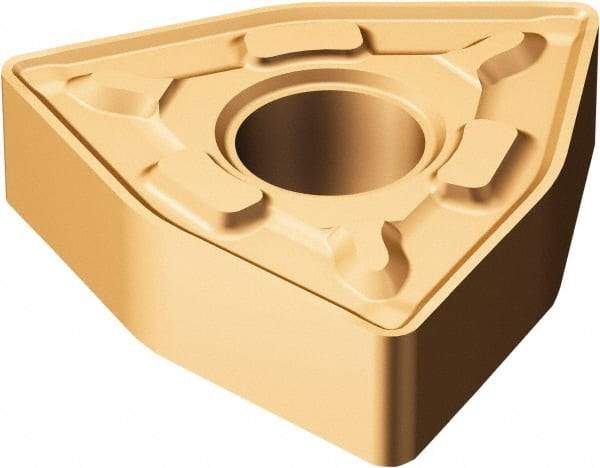 Sandvik Coromant - WNMG433 MRR Grade 1115 Carbide Turning Insert - TiAlN/AlCr2O3 Finish, 80° Trigon, 1/2" Inscr Circle, 3/16" Thick, 3/64" Corner Radius - Americas Industrial Supply