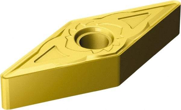 Sandvik Coromant - VNMG332 SM Grade S05F Carbide Turning Insert - TiCN/Al2O3/TiN Finish, 35° Diamond, 3/8" Inscr Circle, 3/16" Thick, 1/32" Corner Radius - Americas Industrial Supply