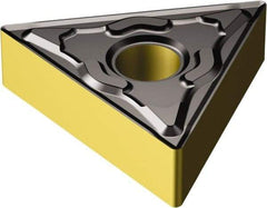 Sandvik Coromant - TNMG331 KF Grade 3210 Carbide Turning Insert - TiCN/AI2O3/TiN Finish, 60° Triangle, 3/8" Inscr Circle, 3/16" Thick, 1/64" Corner Radius - Americas Industrial Supply