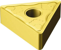 Sandvik Coromant - TNMG332 MMC Grade 2025 Carbide Turning Insert - TiCN/Al2O3/TiN Finish, 60° Triangle, 3/8" Inscr Circle, 3/16" Thick, 1/32" Corner Radius - Americas Industrial Supply