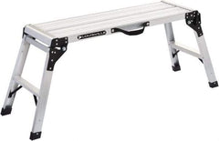 Louisville - 21" 1 Step Work Platform - Work Platform, 225 Lb Capacity, 21" Platform Height, 47-7/8" Base Width x 16-1/4" Base Depth, Aluminum - Americas Industrial Supply