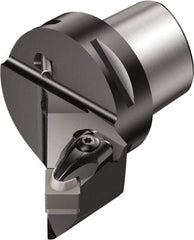 Sandvik Coromant - Left Hand Cut, Size C4, SNGQ 12 07 08 & SNGQ 452 Insert Compatiblity, External Modular Turning & Profiling Cutting Unit Head - 18.68mm Ctr to Cutting Edge, 50.32mm Head Length, Through Coolant, Series T-Max P - Americas Industrial Supply