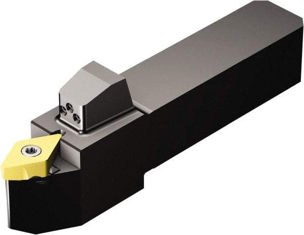 Sandvik Coromant - QS-TR-D..JCN..HP, Neutral Cut, 27.5° Lead Angle, 20mm Shank Height x 20mm Shank Width, Neutral Rake Indexable Turning Toolholder - 113mm OAL, TR-DC1308 Insert Compatibility, Series CoroTurn TR - Americas Industrial Supply