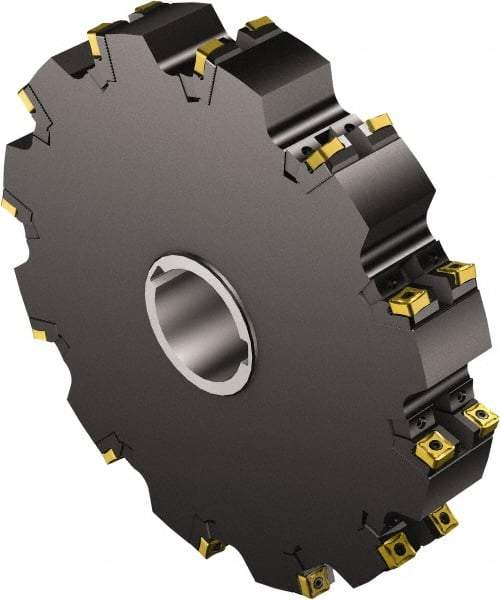 Sandvik Coromant - Arbor Connection, 1.0709" Cutting Width, 3.5236" Depth of Cut, 250mm Cutter Diam, 1.9685" Hole Diam, Indexable Slotting Cutter - 1.9685" Shank Diam, N331.1A-11 Insert, Neutral Cutting Direction - Americas Industrial Supply