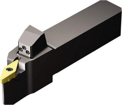 Sandvik Coromant - QS-TR-V..R/L..HP, Left Hand Cut, -3° Lead Angle, 19.05mm Shank Height x 19.05mm Shank Width, Neutral Rake Indexable Turning Toolholder - 113mm OAL, TR-VB1308 Insert Compatibility, Series CoroTurn TR - Americas Industrial Supply