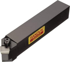 Sandvik Coromant - CSDPR/L, Right Hand Cut, 45° Lead Angle, 25mm Shank Height x 25mm Shank Width, Positive Rake Indexable Turning Toolholder - 150.02mm OAL, SPUN 12 03 08, SPU 422 Insert Compatibility, Series T-Max S - Americas Industrial Supply