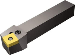 Sandvik Coromant - PSRNR/L, Right Hand Cut, 15° Lead Angle, 12mm Shank Height x 12mm Shank Width, Negative Rake Indexable Turning Toolholder - 80mm OAL, SNMG 09 03 08, SNMG 322 Insert Compatibility, Series T-Max P - Americas Industrial Supply