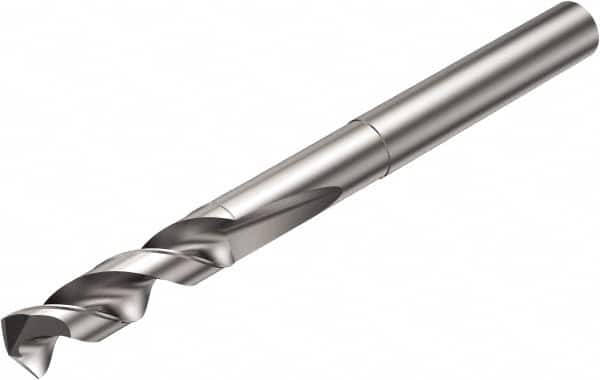Sandvik Coromant - 9.55mm 135° Solid Carbide Jobber Drill - Uncoated, Right Hand Cut, Cylindrical Shank, 93mm OAL - Americas Industrial Supply