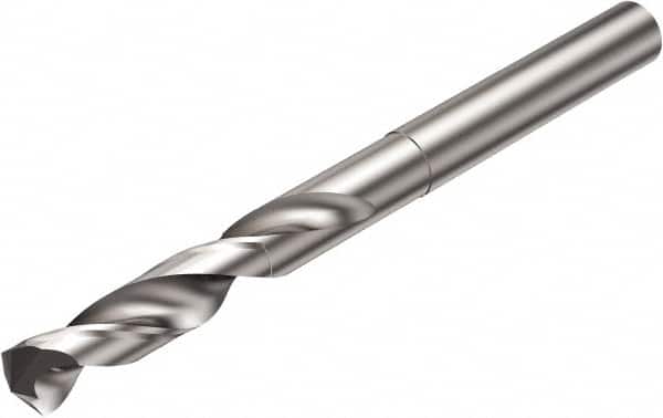 Sandvik Coromant - 11.14mm 135° Solid Carbide Jobber Drill - Uncoated, Right Hand Cut, Cylindrical Shank, 105mm OAL - Americas Industrial Supply