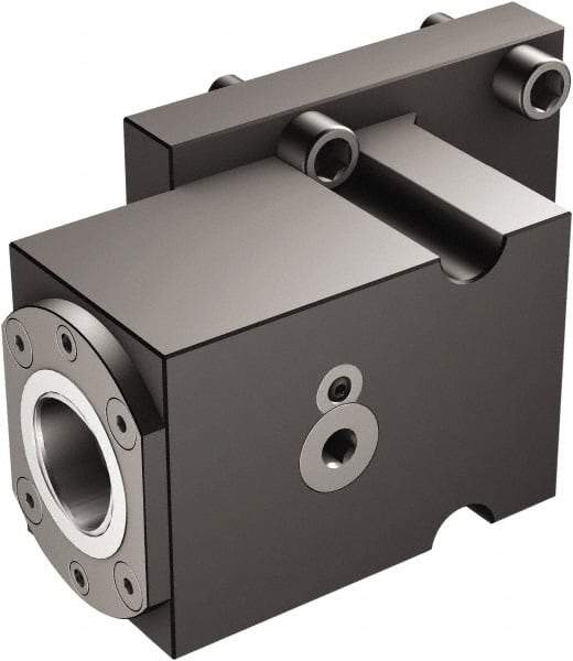 Sandvik Coromant - Left Hand Cut, C8 Modular Connection, Adapter/Mount Lathe Modular Clamping Unit - 80mm Square Shank Diam, 5.079" OAL, Through Coolant - Exact Industrial Supply