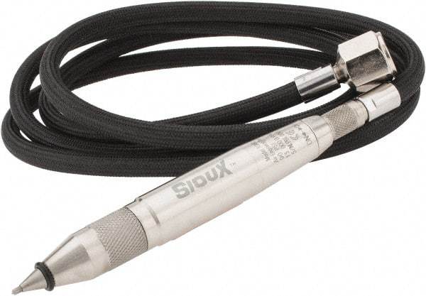 Sioux Tools - 13,000 BPM, 90 psi, 1/4 NPT Inlet, Air Engraving Pen - Includes 59" Hose - Americas Industrial Supply