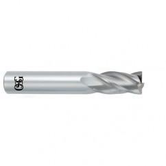 1/2 Dia. x 3 Overall Length 4-Flute .030 C/R Solid Carbide SE End Mill-Round Shank-Center Cutting-Uncoated - Americas Industrial Supply