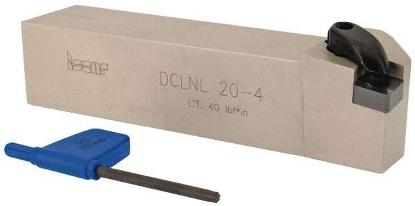 Iscar - DCLN, Left Hand Cut, 95° Lead Angle, 1-1/4" Shank Height x 1-1/4" Shank Width, Negative Rake Indexable Turning Toolholder - 6" OAL, CN.. Insert Compatibility, Series Isoturn - Americas Industrial Supply