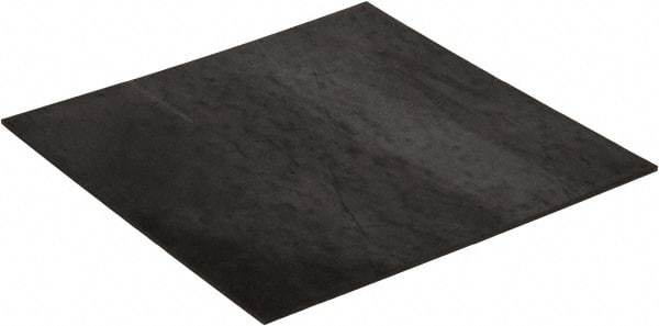 Made in USA - 12" Long, 12" Wide, 1/8" Thick, Neoprene Rubber Foam Sheet - 50 to 60 Durometer, Black, -20 to 180°F, 1,000 psi Tensile Strength, Plain Backing, Stock Length - Americas Industrial Supply