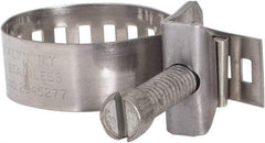 IDEAL TRIDON - SAE Size 12, 11/16 to 1-1/4" Diam, Stainless Steel Double Lock Hose Worm Drive Clamp - Material Grade 301 - Americas Industrial Supply