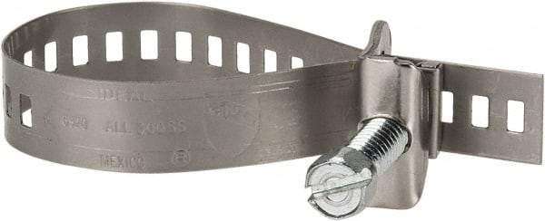 IDEAL TRIDON - SAE Size 20, 11/16 to 1-3/4" Diam, Stainless Steel Double Lock Hose Worm Drive Clamp - Material Grade 301 - Americas Industrial Supply