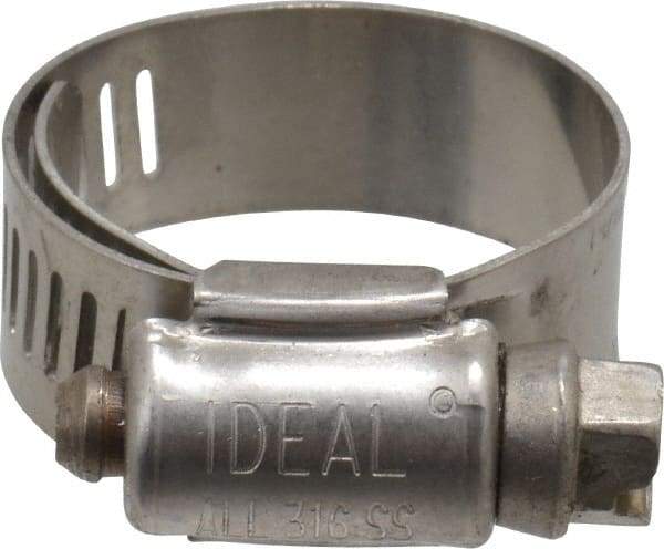 IDEAL TRIDON - SAE Size 10, 11/16 to 1-1/8" Diam, Stainless Steel Lined Worm Drive Clamp - Material Grade 316 - Americas Industrial Supply