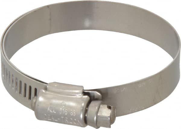 IDEAL TRIDON - SAE Size 32, 1-9/16 to 2-1/2" Diam, Stainless Steel Lined Worm Drive Clamp - Material Grade 316 - Americas Industrial Supply