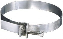 IDEAL TRIDON - SAE Size 64, 1 to 4-1/2" Diam, Galvanized Steel Adjustable Strap Worm Drive Clamp - Americas Industrial Supply