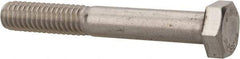 Value Collection - 5/16-18 UNC, 2-1/4" Length Under Head Hex Head Cap Screw - Partially Threaded, Grade 18-8 Stainless Steel, Uncoated, 1/2" Hex - Americas Industrial Supply