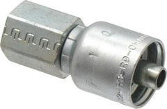 Parker - 3/8-18 NPTF Steel Hydraulic Hose Female Rigid Fitting - -6 Hose Size, 3/8" Hose Diam, Series 43 - Americas Industrial Supply