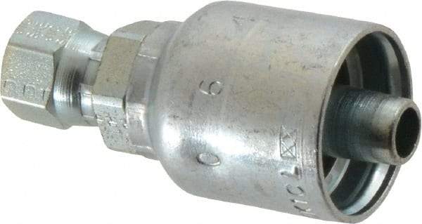 Parker - 1/4 Thread Hydraulic Hose Fitting - -6 Hose Size, 3/8" Hose Diam - Americas Industrial Supply