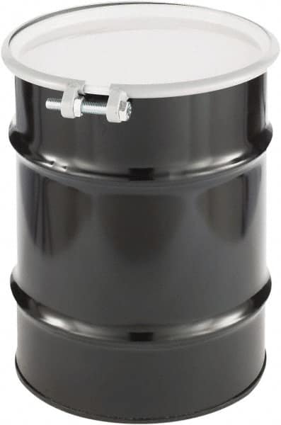 Made in USA - 10 Gallon Cylindrical Carbon Steel Open Head Drum - 17" High x 14" Diam - Americas Industrial Supply
