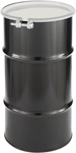 Made in USA - 16 Gallon Cylindrical Carbon Steel Open Head Drum - 27" High x 14" Diam - Americas Industrial Supply