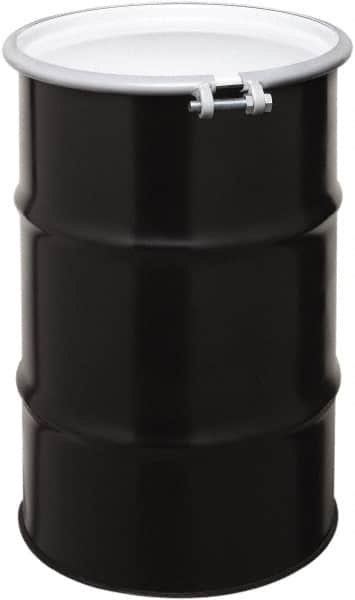 Made in USA - 30 Gallon Cylindrical Carbon Steel Open Head Drum - 27-1/2" High x 18-1/4" Diam - Americas Industrial Supply